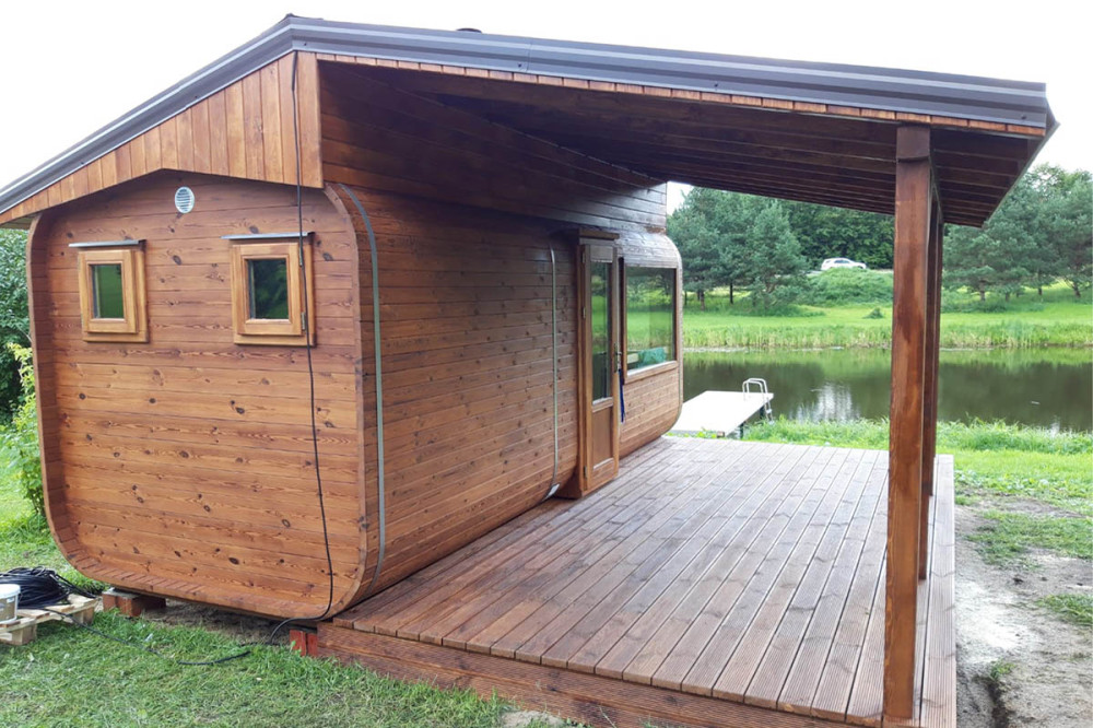 Tynnyrisauna terrassilla 6,00m Timberart image 10