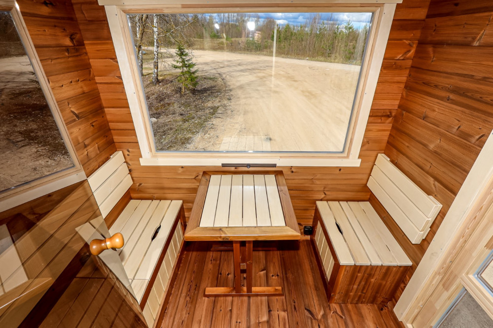 Suorakaiteen muotoinen sauna 3,90m Timberart image 14